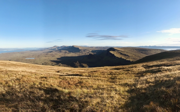 Reaching the peak of Meall na Suiramach Scotland 