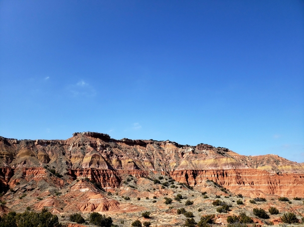 Red clay in Southwest US Palo Duro State Park Canyon TX 