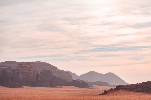 Red Sand Desert of Wadi Rum Jordan 