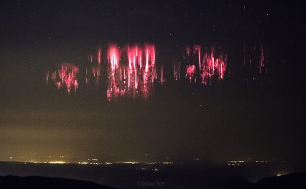 Red Sprites over the English Channel 
