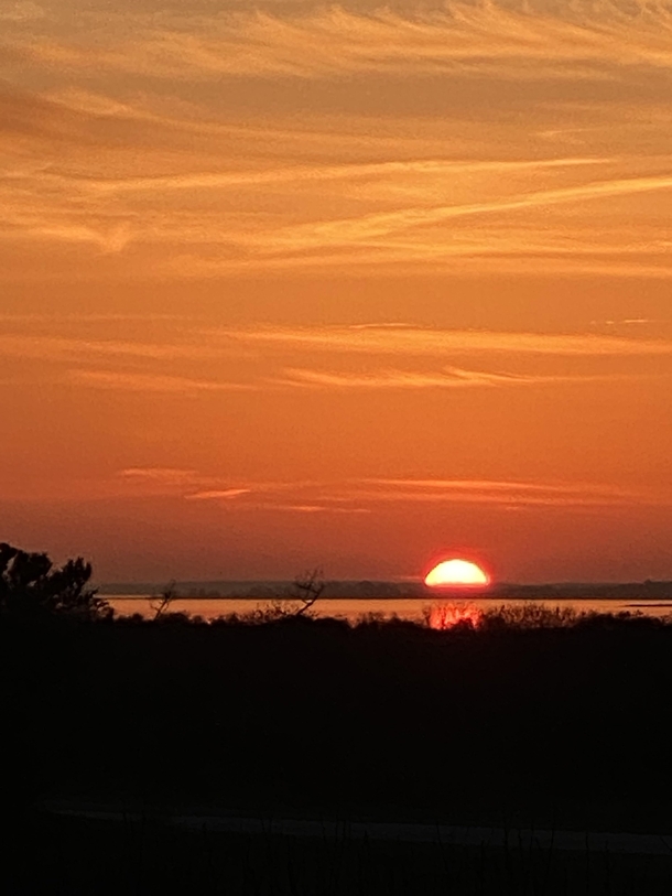 Red Sunset  Assateague Island Maryland