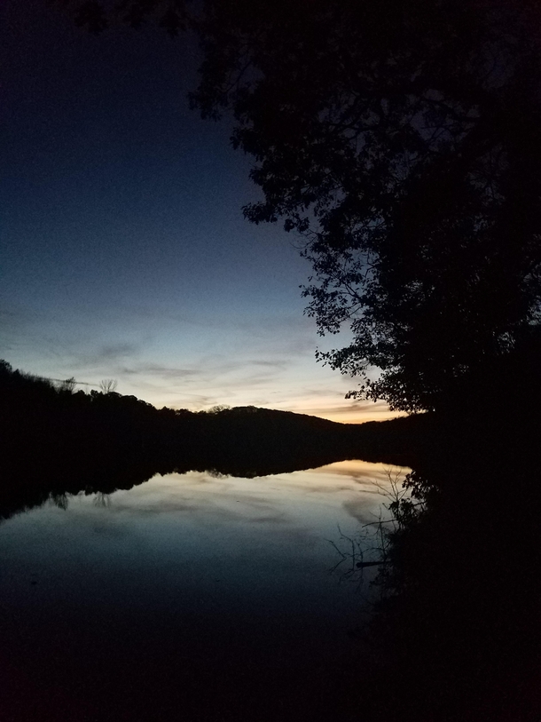 Reflection off lake in central Wisconsin 