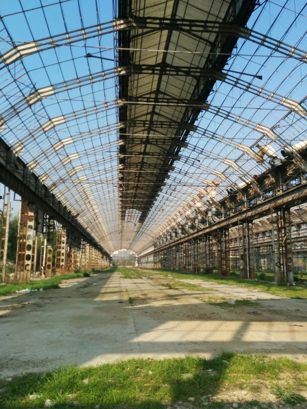Remains of a car factory Milan Italy  X