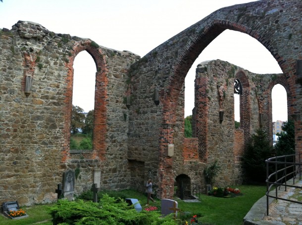 Remains of a church destroyed during the Thirty Years War now used as a cemetery Bautzen Germany x 