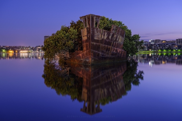 Remains of the SS Ayrfield near Sydney Australia  by Rodney Campbell