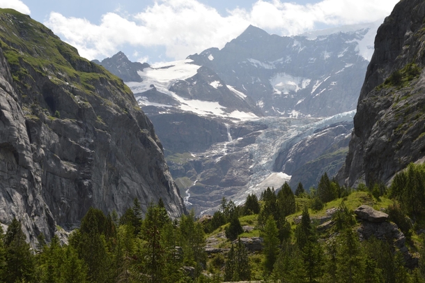 Remnants of the Grindelwald glacier Switzerland 