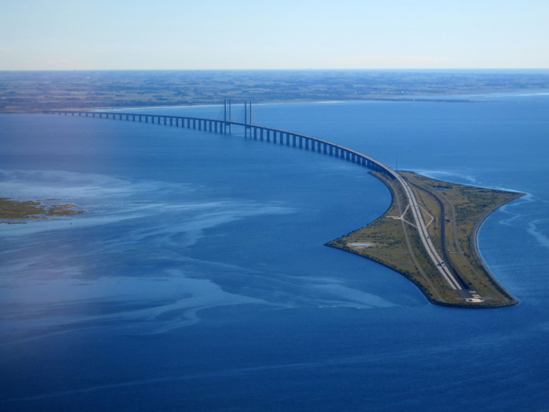 resund Bridge Tunnel connecting Sweden to Denmark