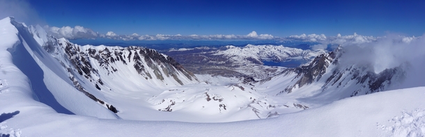 Rewarding view for splitboarding to the top of Mount St Helens Washington Ride down was also wicked  x