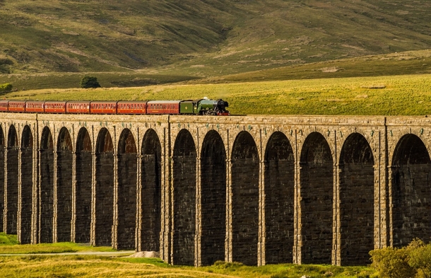 Ribblehead Viaduct and Scotsman - Batty Moss in Yorkshire Dales Photo David Oxtaby 
