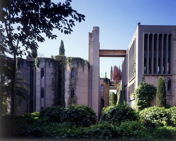 Ricardo Bofill a Spanish architect bought a disused cement factory outside Barcelona and has since transformed it into one of the most beautiful spaces Ive ever seen  Ive posted more of the interior in rinteriordesign source and more photos of the process