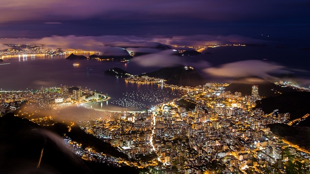 Rio de Janeiro from Corcovado  by Levi Lopes x-post rBrazilPics