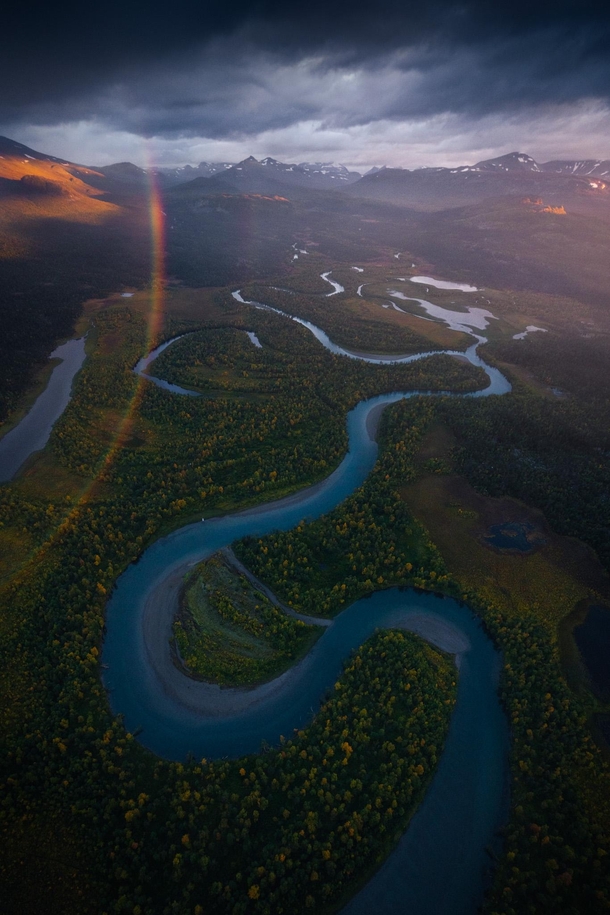 River Snake Swedish Lapland  by marcograssiphotography