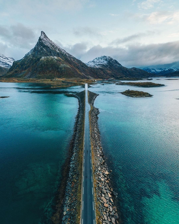 Road to Lofoten Islands Norway