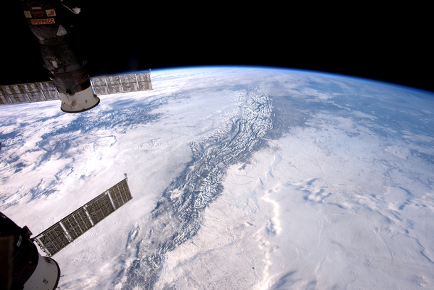 Rocky mountains from orbit 