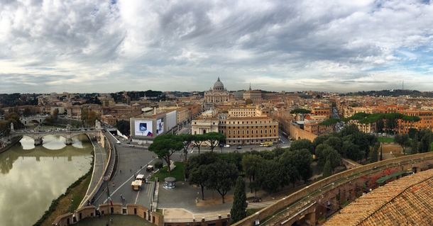 Rome Italy from atop the Castel SantAngelo 