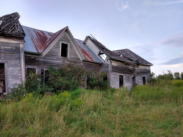 Roof collapsing on this abandoned beaut Scotstown Qubec Canada