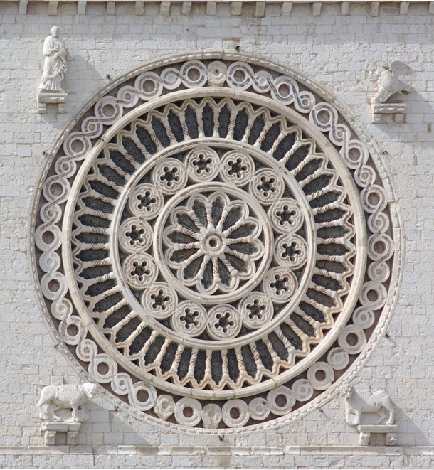 Rose window Basilica of St Francis of Assisi 