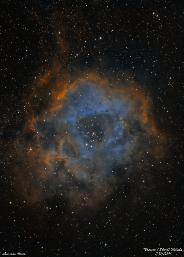 Rosette Skull Nebula in SHO