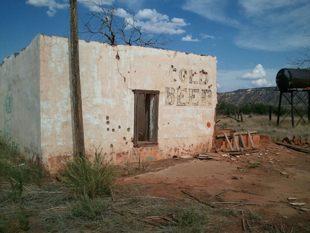 Route  Ruins - An abandoned watering hole in New Mexico complete with gunshot holes 