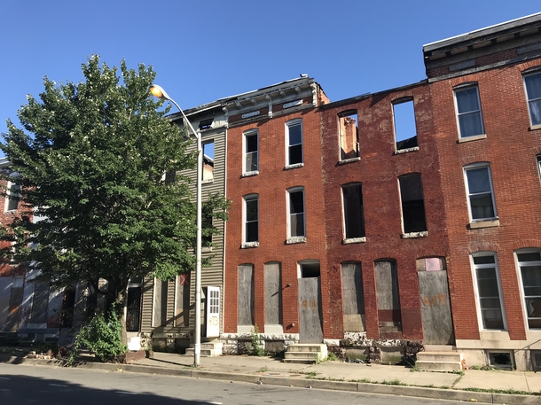 Rowhouses in Baltimore 