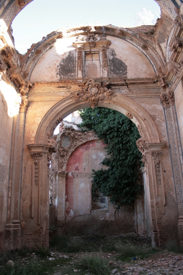 Ruins in Belchite Spain Victim of the Spanish Civil War 