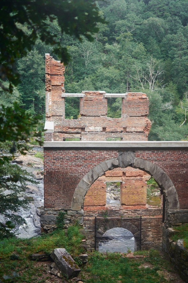 Ruins of the New Manchester Manufacturing Company GA burned down by the Union during the Civil War 