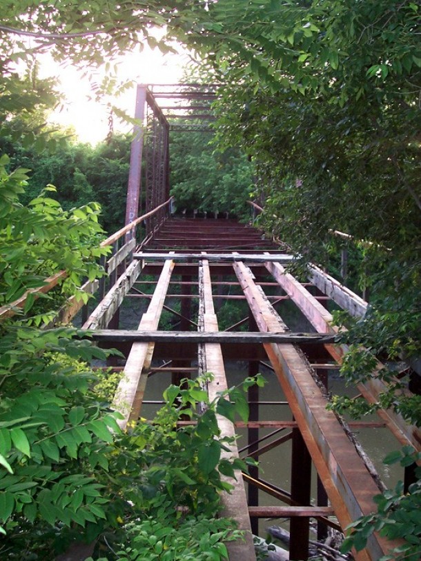 Rusted wrought iron bridge in NW Missouri 