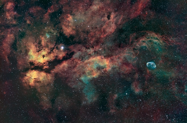 Sadr Region and Crescent Nebula