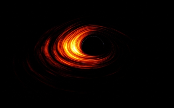 Sagittarius A in Space Engine with the kelvin temperature toned down for clarity