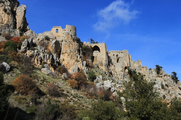 Saint Hilarion Castle Kyrenia Mountains Turkish Republic Of North Cyprus