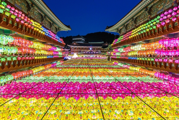 Samgwang Temple during the Lotus Lantern Festival Busanjin District Busan South Korea 