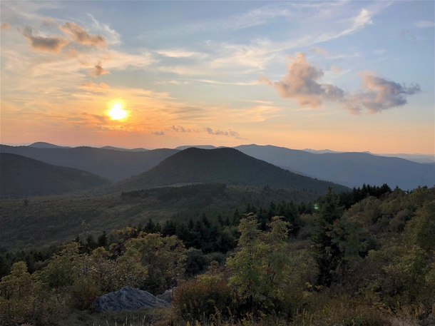 Sams Knob in the Balsam Range in WNC Great place to spend a late summer evening 