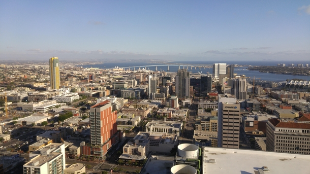 San Diego from the top floor at the Symphony Tower 