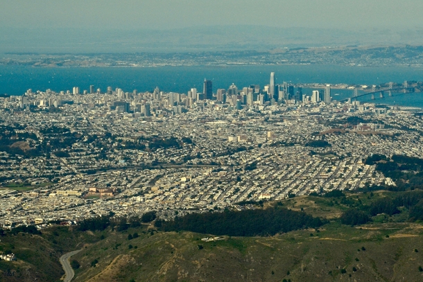 San Fran from a plane