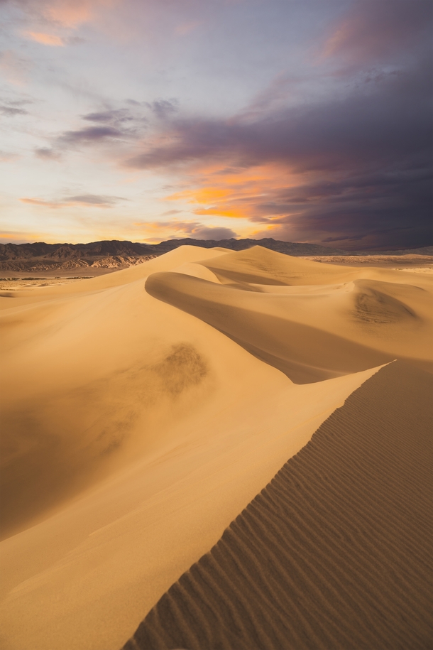 Sand Dunes at Sunset - Death Valley CA 