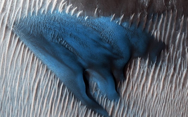 Sand dunes in Lyot Crater on Mars as seen by the Mars Reconnaissance Orbiter