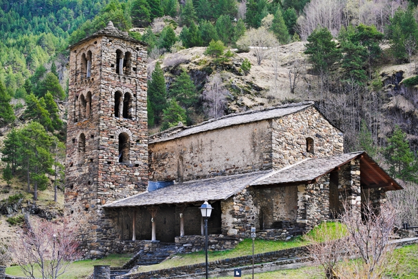 Sant Joan de Caselles Church  located in Canillo this classic example of Andorran Romanesque churches dates back to a time between the th and the th century of Medieval Europe