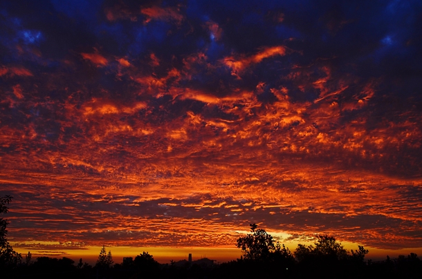 Santiago Chile sunset some minutes ago
