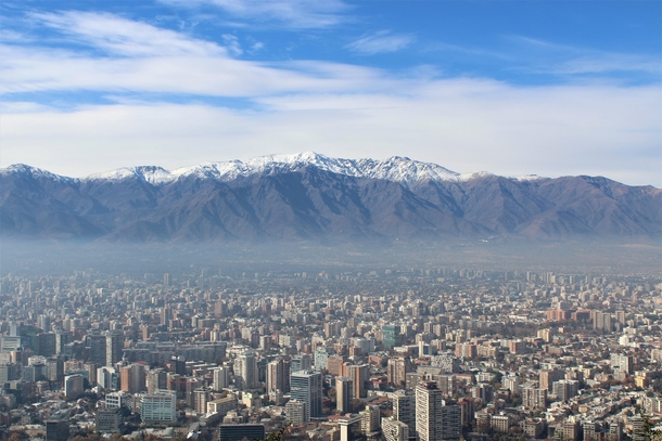 Santiago in the shadow of the Andes
