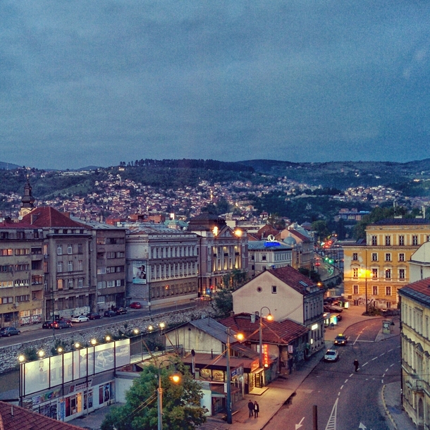 Sarajevo at dusk 