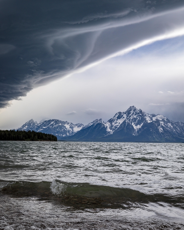 Sat here a few days ago watching the waves roll in and the storms come over the Grand Tetons -  - IG travlonghorns