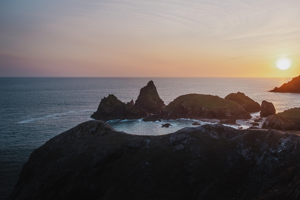 Sat here for a few hours watching the sun setting over one of the UKs finest bits of coast - Kynance Cove  IG pete_ell