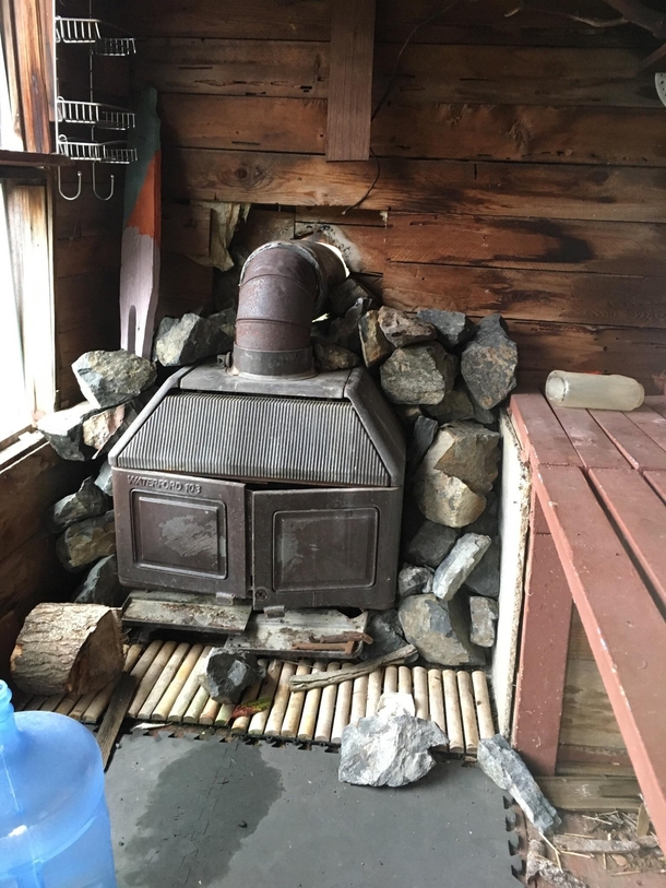 Sauna in a shed homeowner passed away a few years ago