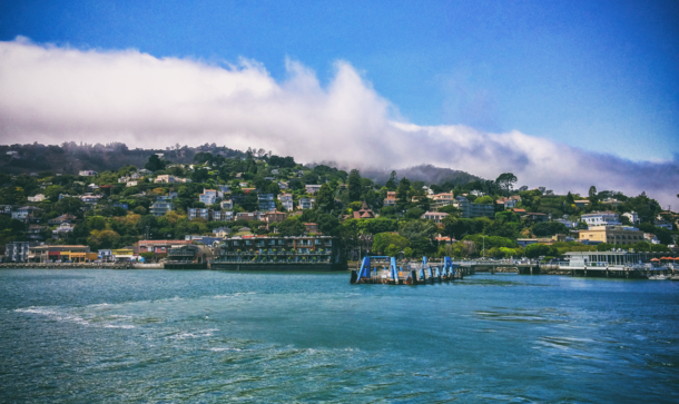 Sausalito CA from the bay 