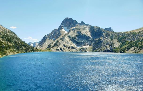 Sawtooth Lake and Mount Regan Sawtooth Wilderness Idaho USA 