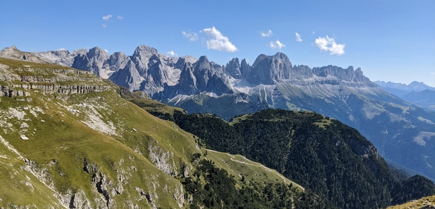 Schlern and Rosengarten Dolomites Italy  