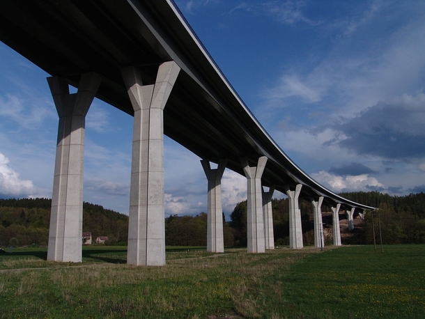 Schleuse Valley Bridge in Thuringia Germany- Built in  to carry Autobahn 