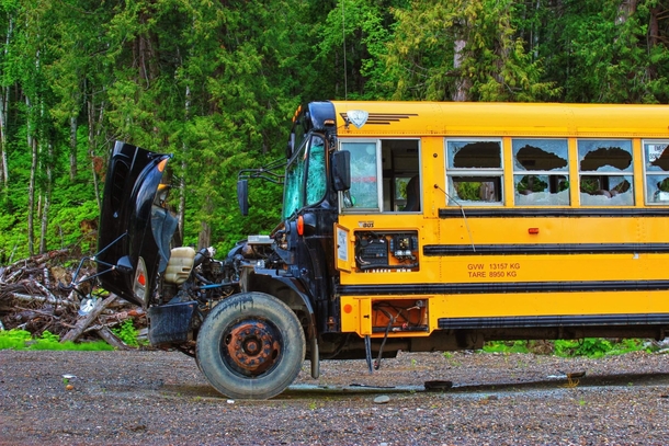 School bus I found at an abandoned mine near my town