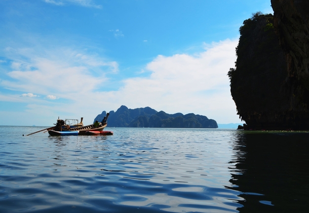 Sea kayaking in beautiful Phang Nga Bay Thailand OC 