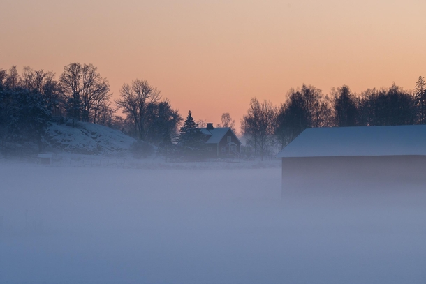 Sea of fog in stergtland Sweden  hedbergphotos